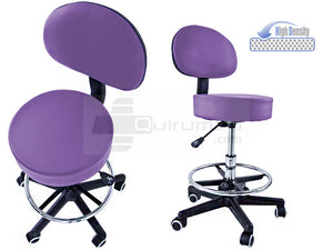 Tabouret avec dossier et repose-pieds Couleur Mauve