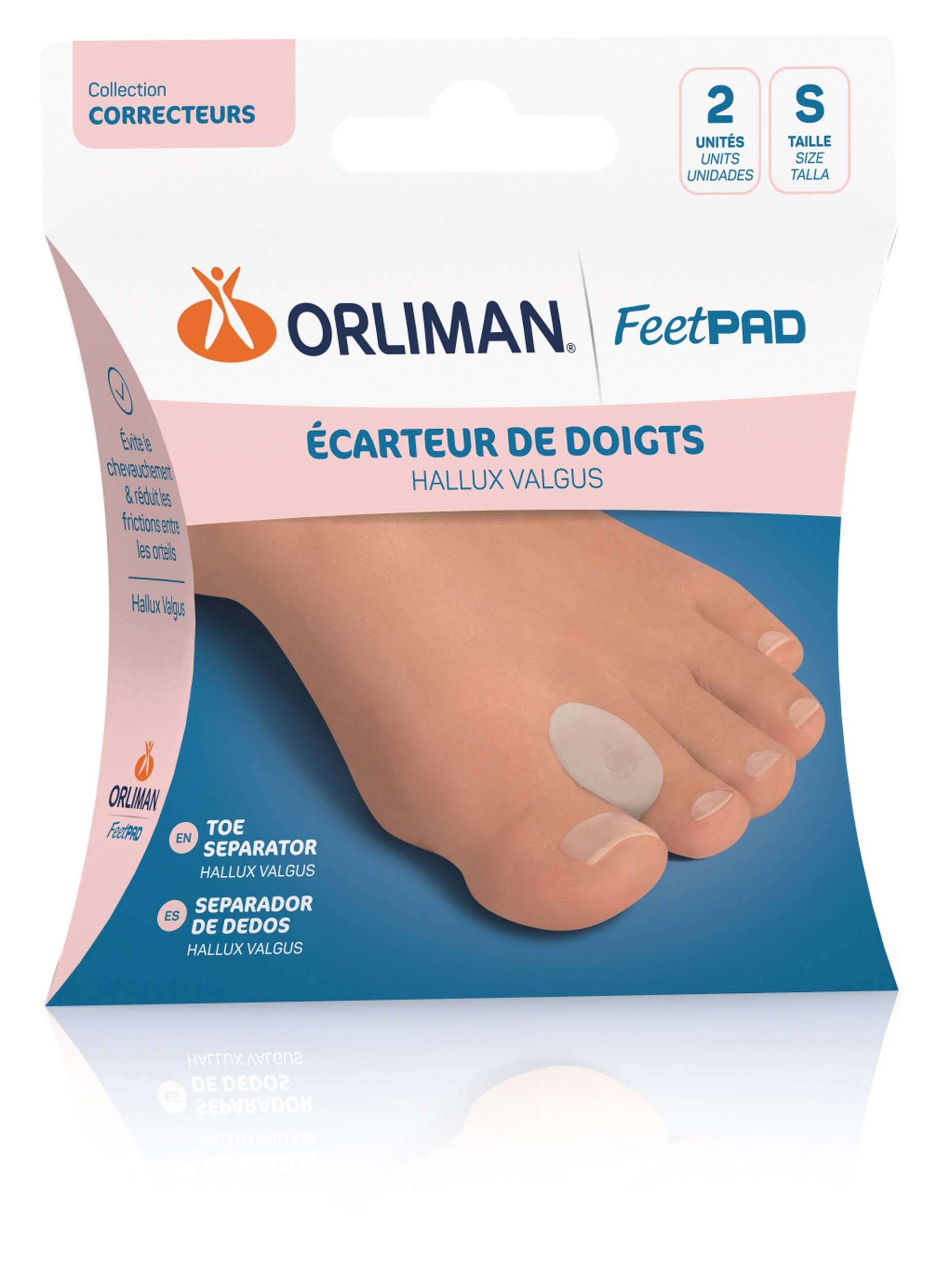 Ecarteur Doigt Hallux Valgus FEETPAD - 3 Tailles - Orliman