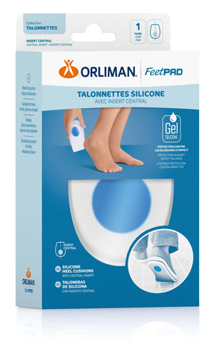 Talonnette Silicone Insert Central FEETPAD - 3 Tailles - Orliman