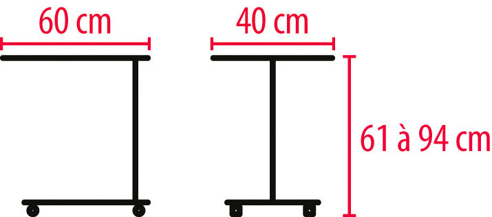 Table de Lit DIFFUSION 60cm - Herdegen