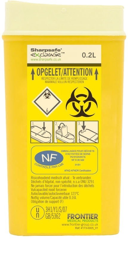 Collecteur de Dechets Sharpsafe - Hospidex