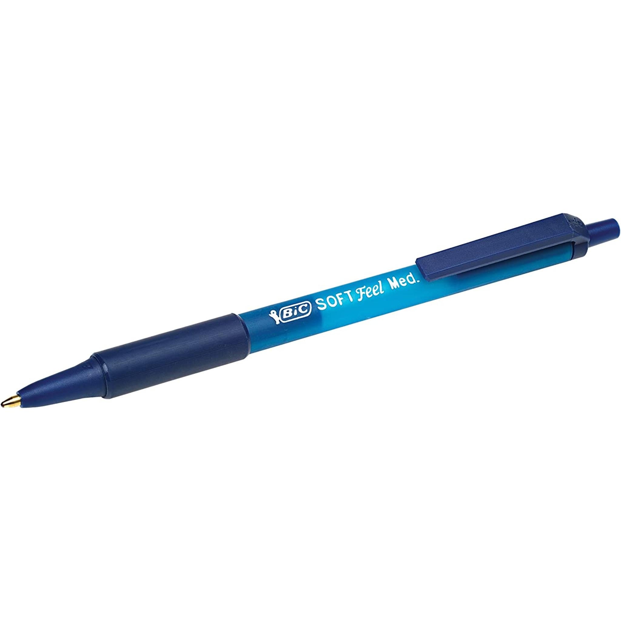 Stylos à bille - bleu medium 1 mm - Soft Feel  - 3 pièces - Bic