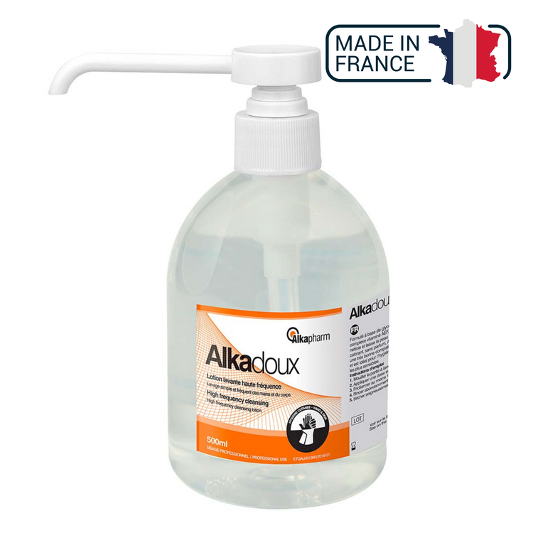 Alkadoux - Lotion lavante haute fréquence à pH neutre - Flacon pompe - 500 ml - Alkapharm