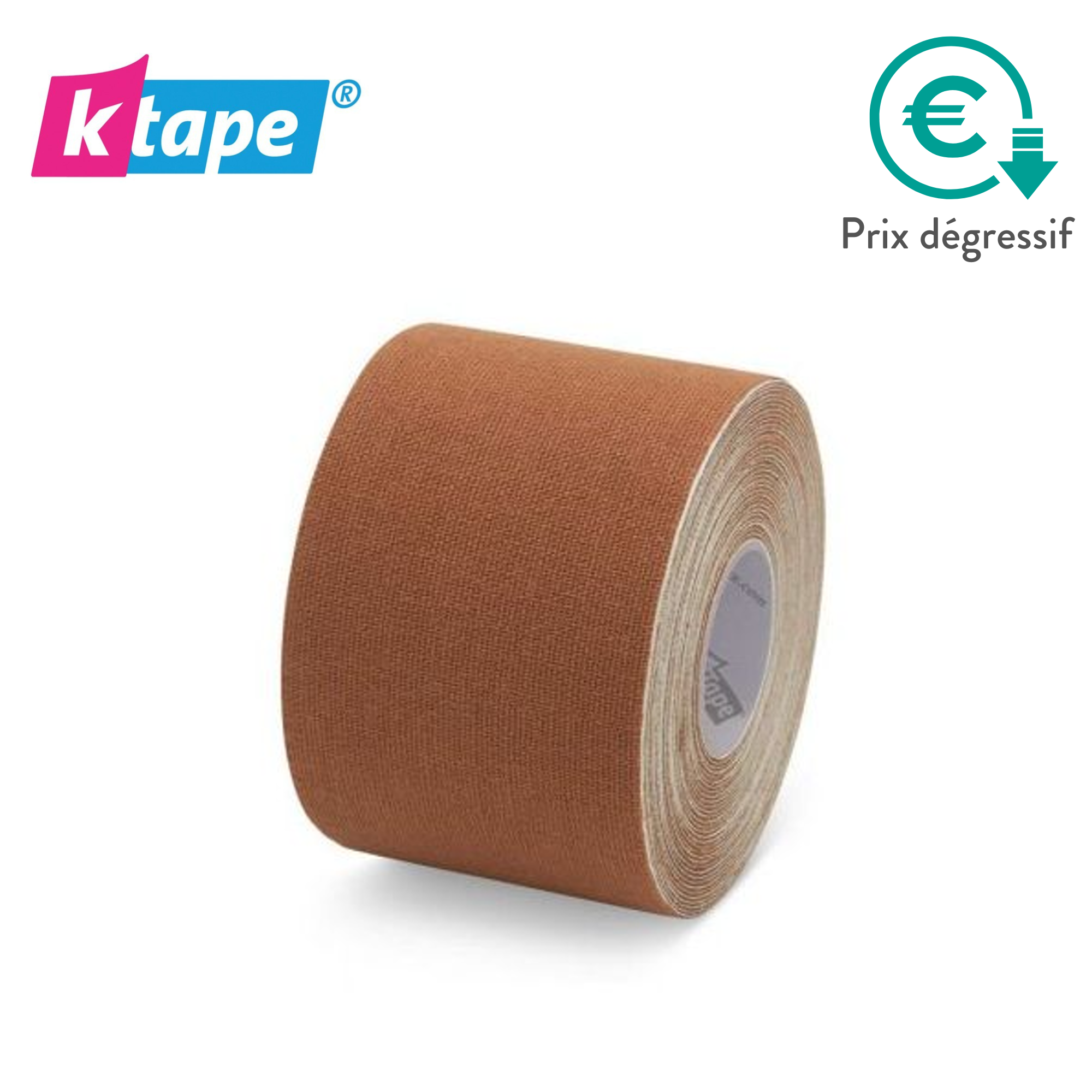 Bande adhésive élastique - 5cm x 5m - 5 couleurs - K-Tape