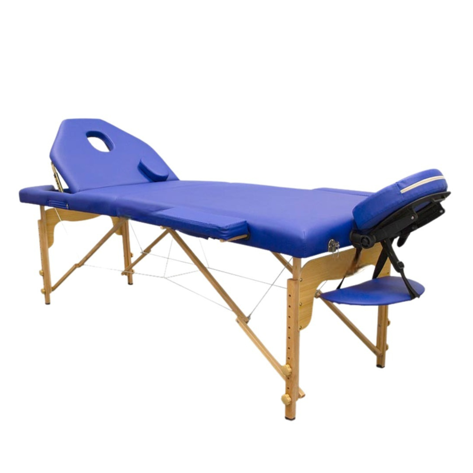 Table de massage pliante en bois 186 x 66 cm avec dossier inclinable - 6 coloris