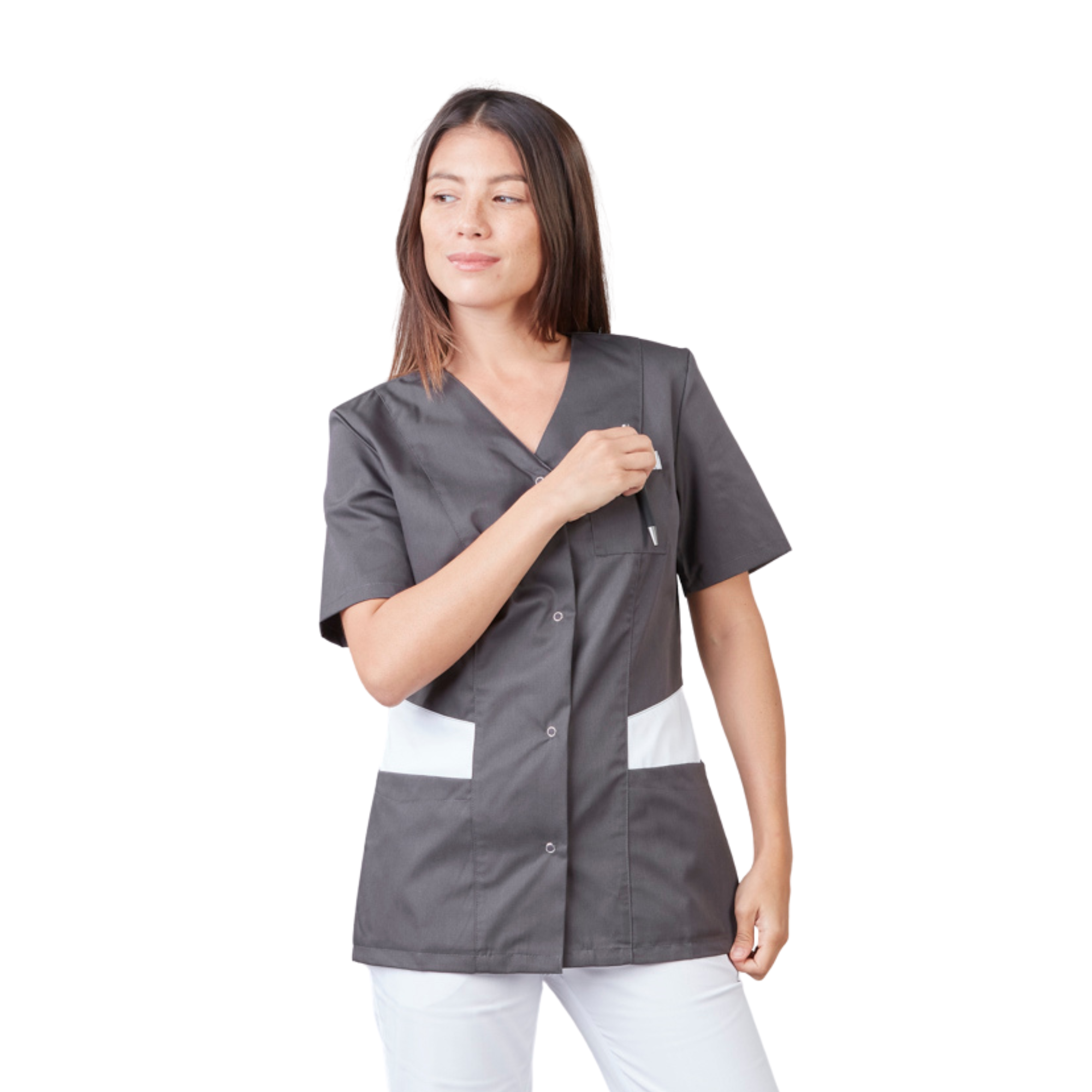 Gaia - Blouse Manches courtes - Col V - Femme - 70 cm - Phirejo