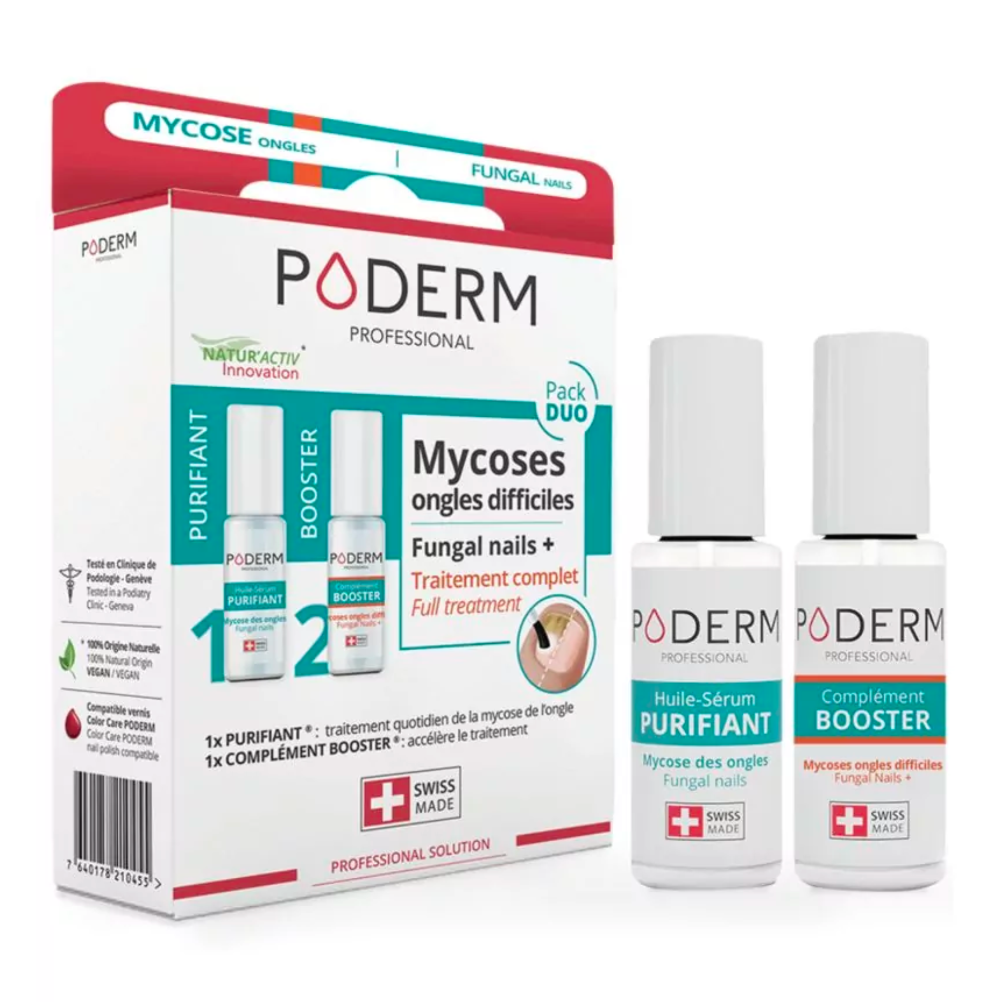 Pack Traitement Sérum Purifiant (8 ml) + Booster (6 ml) - Poderm Professional 