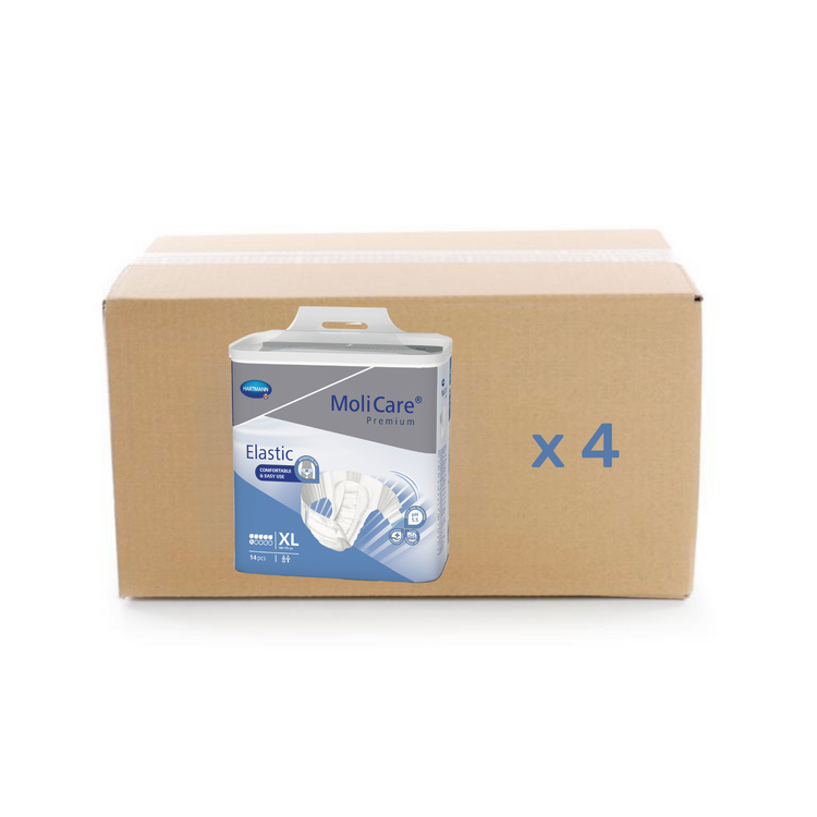 Change Molicare Premium Elastic - 6 gouttes - XL - Hartmann - carton 4x14U