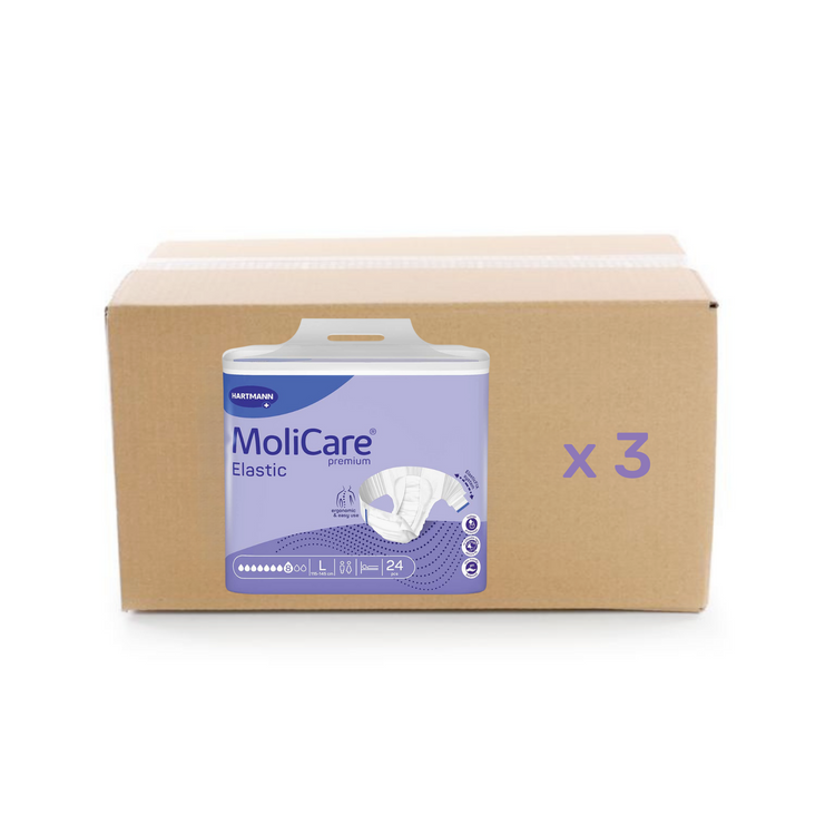 Change Molicare Premium Elastic - 8 gouttes - L - Hartmann - carton 3x24U