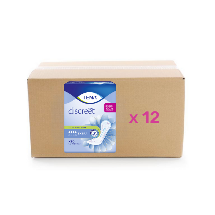 Protection Lady Discreet Extra Instadry - 4 gouttes - carton 12x20U - Tena